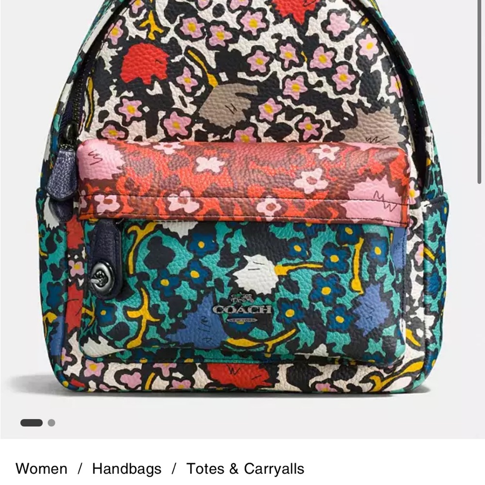 Coach Multicolor Floral Backpack